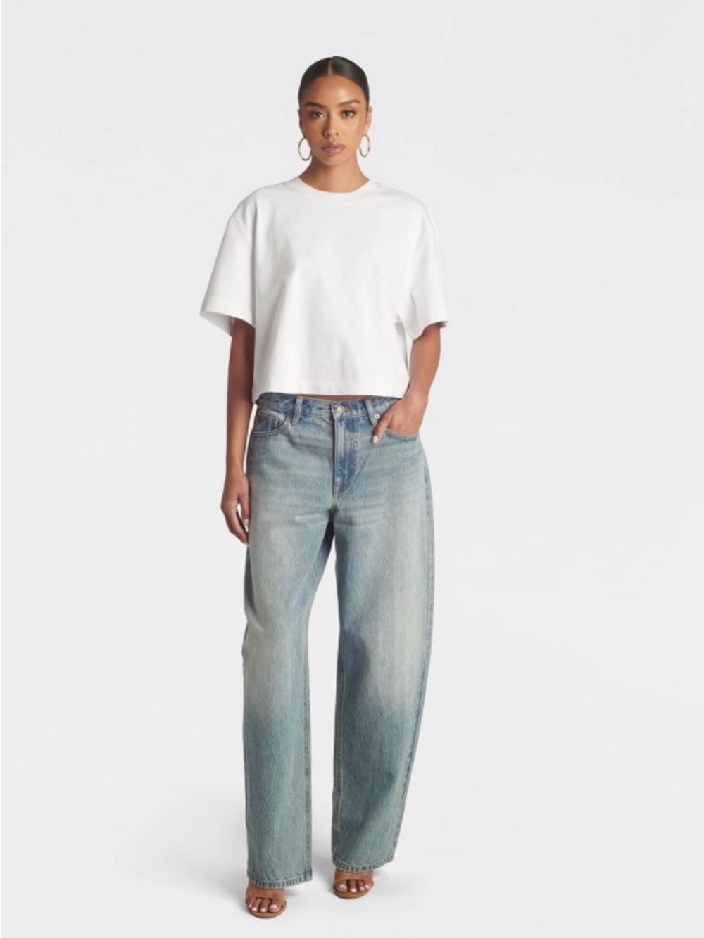 KBB by Kahlana Mid-Rise ZIPPER BACK Jeans